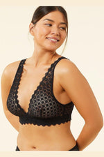 ETAM - חזיית תחרה ללא ריפוד JADE שחורה - MASHBIR//365