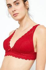 ETAM - חזיית תחרה משולשים CHERIE CHERIE אדומה - MASHBIR//365