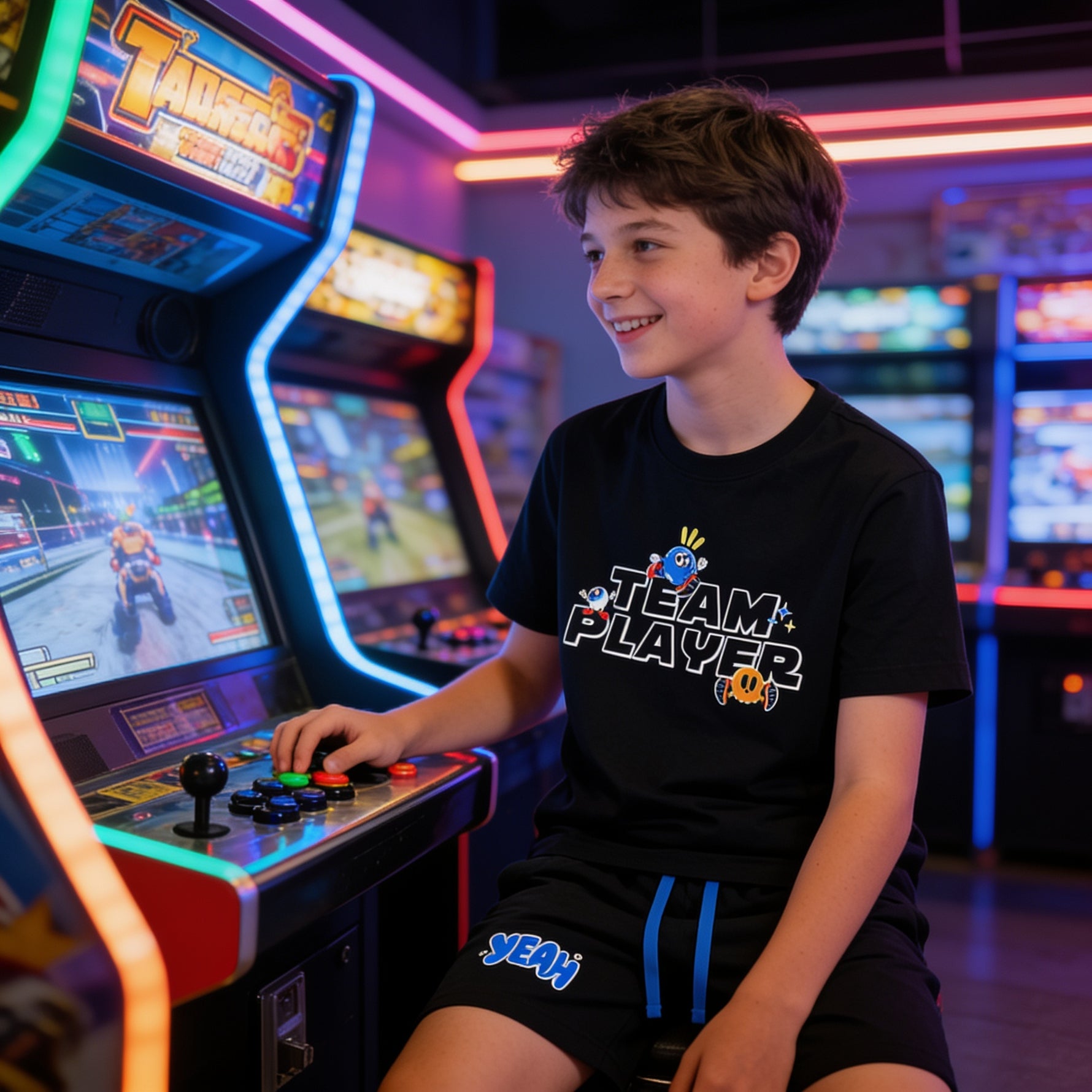 סט בנים PLAYER בצבע שחור | גו אנדר