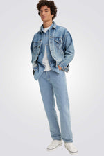 ג'ינס לגברים BUTTON FLY LIGHT STONE WAS 501