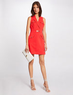 שמלת מיני ללא שרוולים בצבע אדום - MASHBIR//365