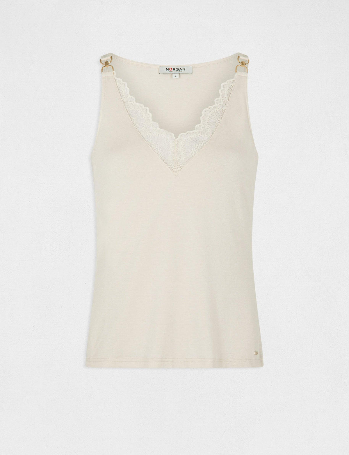 גופיית תחרה בצבע שמנת - MASHBIR//365