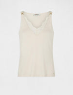 גופיית תחרה בצבע שמנת - MASHBIR//365