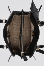 תיק יד עם ארנק בצבע שחור