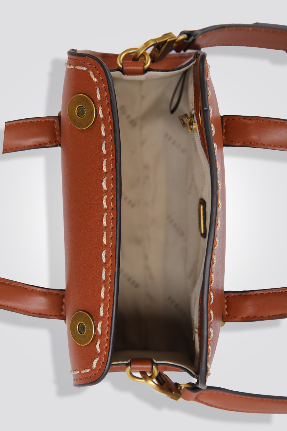 תיק נשיאה Mini Satchel בצבע חום