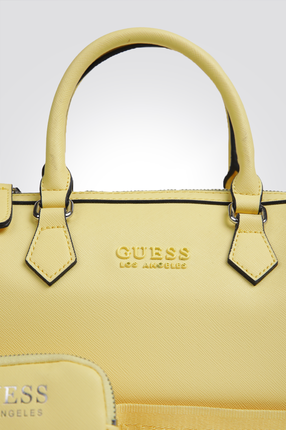 תיק יד לנשים בצבע צהוב עם ארנק