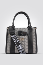 תיק יד עם לוגו בצבע שחור