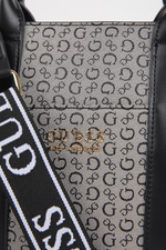 תיק יד עם לוגו בצבע שחור