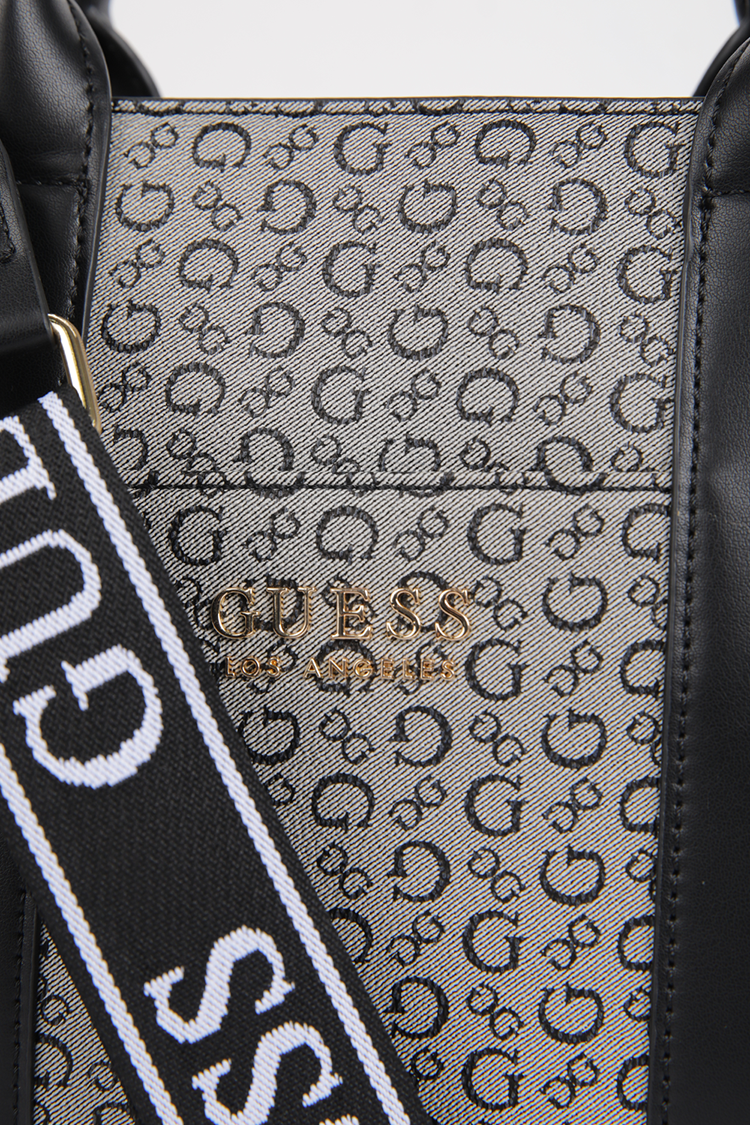 תיק יד עם לוגו בצבע שחור