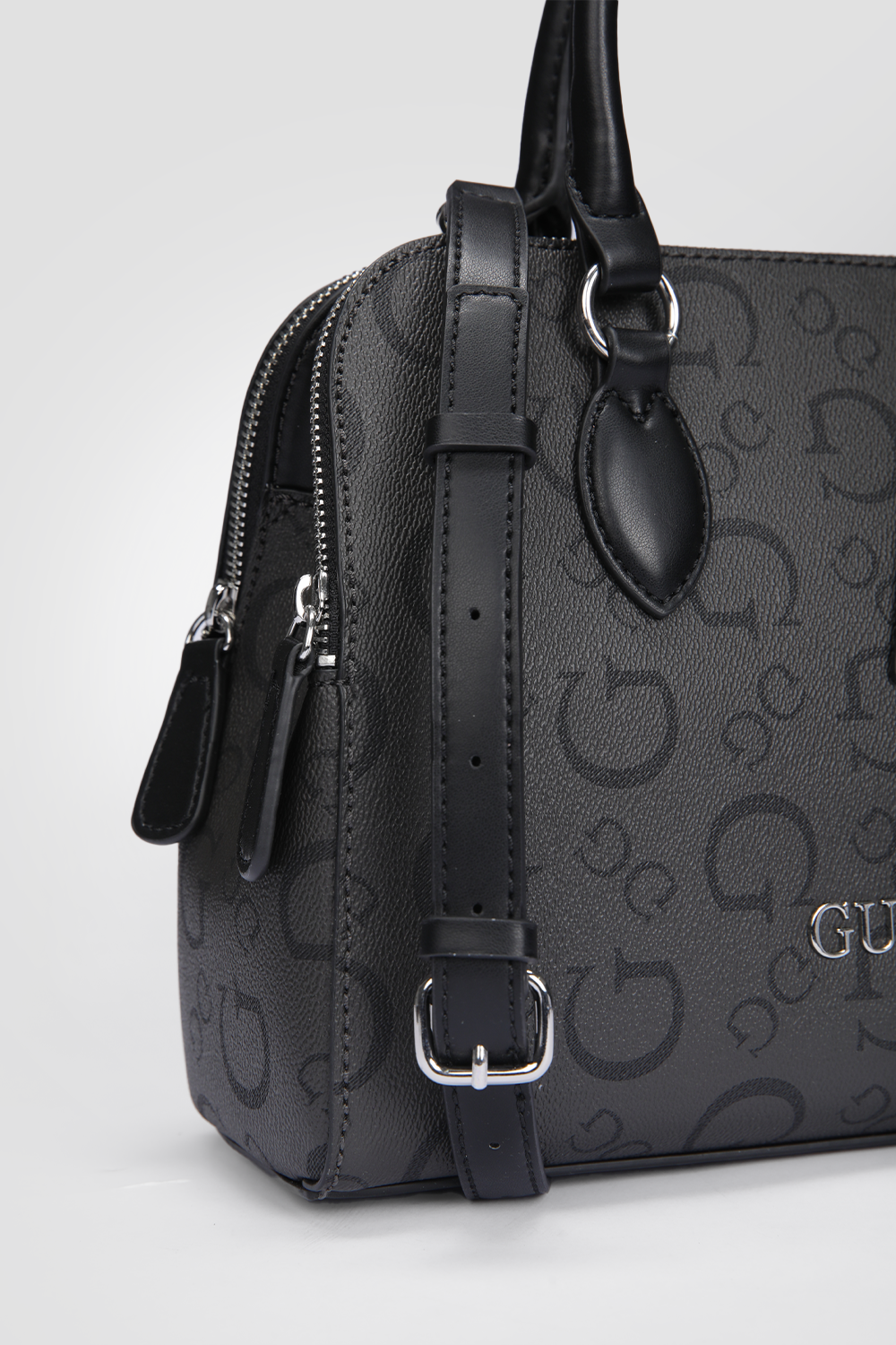 תיק צד דמוי עור לנשים DELPHINE בצבע אפור כהה