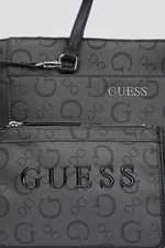 תיק יד Tote דמוי עור לנשים בצבע אפור כהה