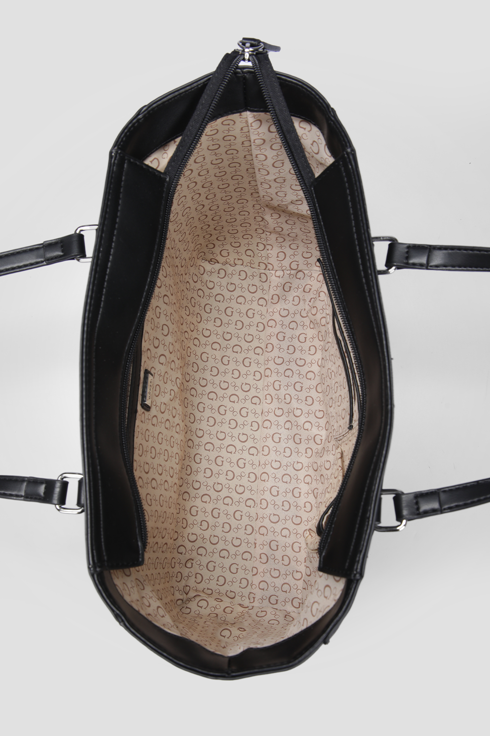 תיק יד Tote דמוי עור לנשים בצבע אפור כהה