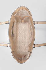 תיק יד Tote דמוי עור לנשים בצבע חום