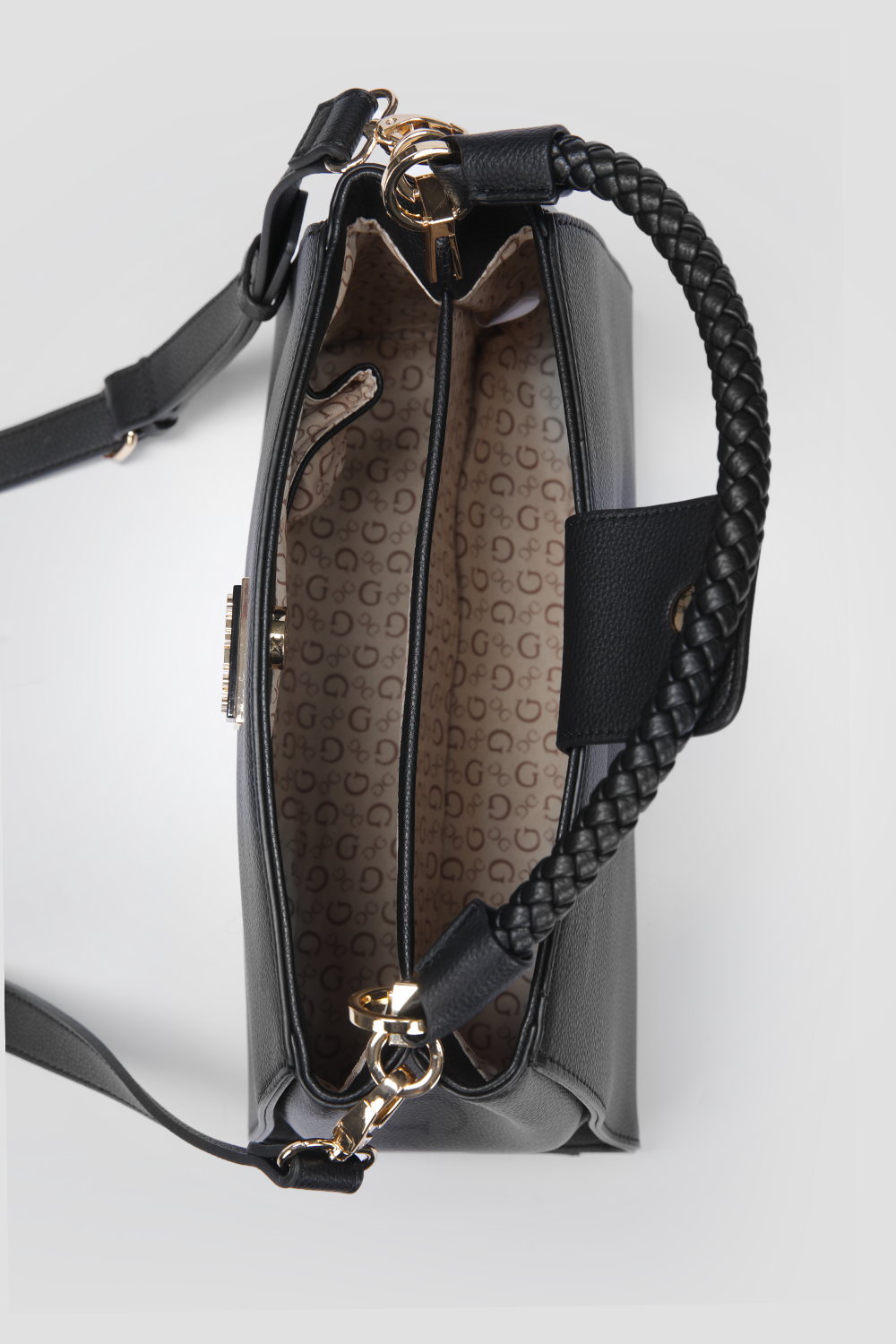 תיק צד דמוי עור לנשים AVERI בצבע שחור