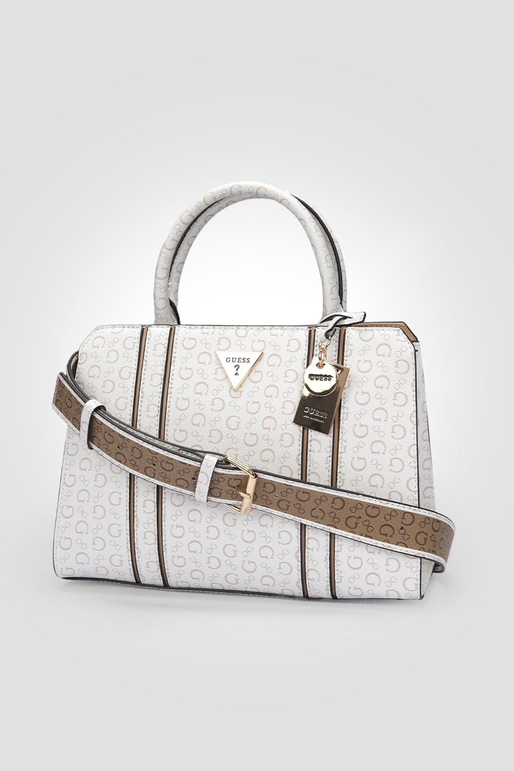 תיק צד דמוי עור לנשים CASSIAN בצבע לבן