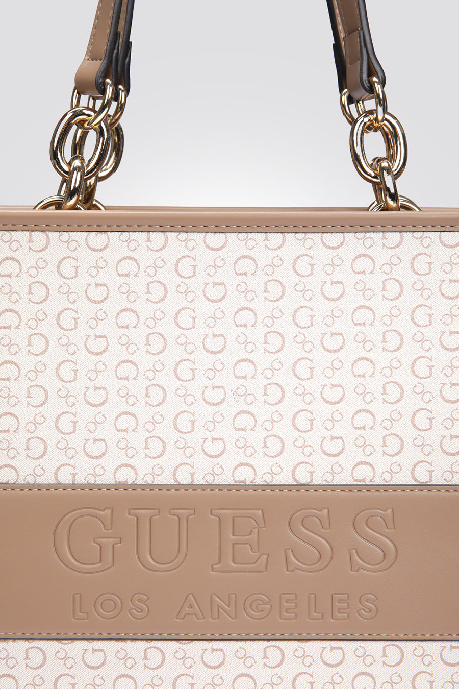 תיק יד גדול דמוי עור לנשים DEVLON בצבע בז'