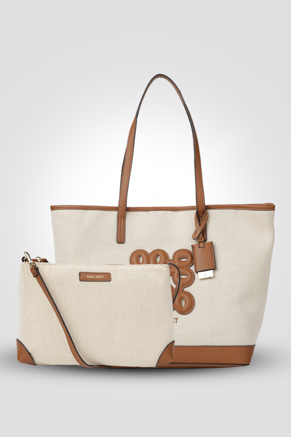 תיק נשיאה מבד עם תיק קטן