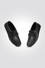 נעל מוקסין לגבר בצבע שחור - MASHBIR//365