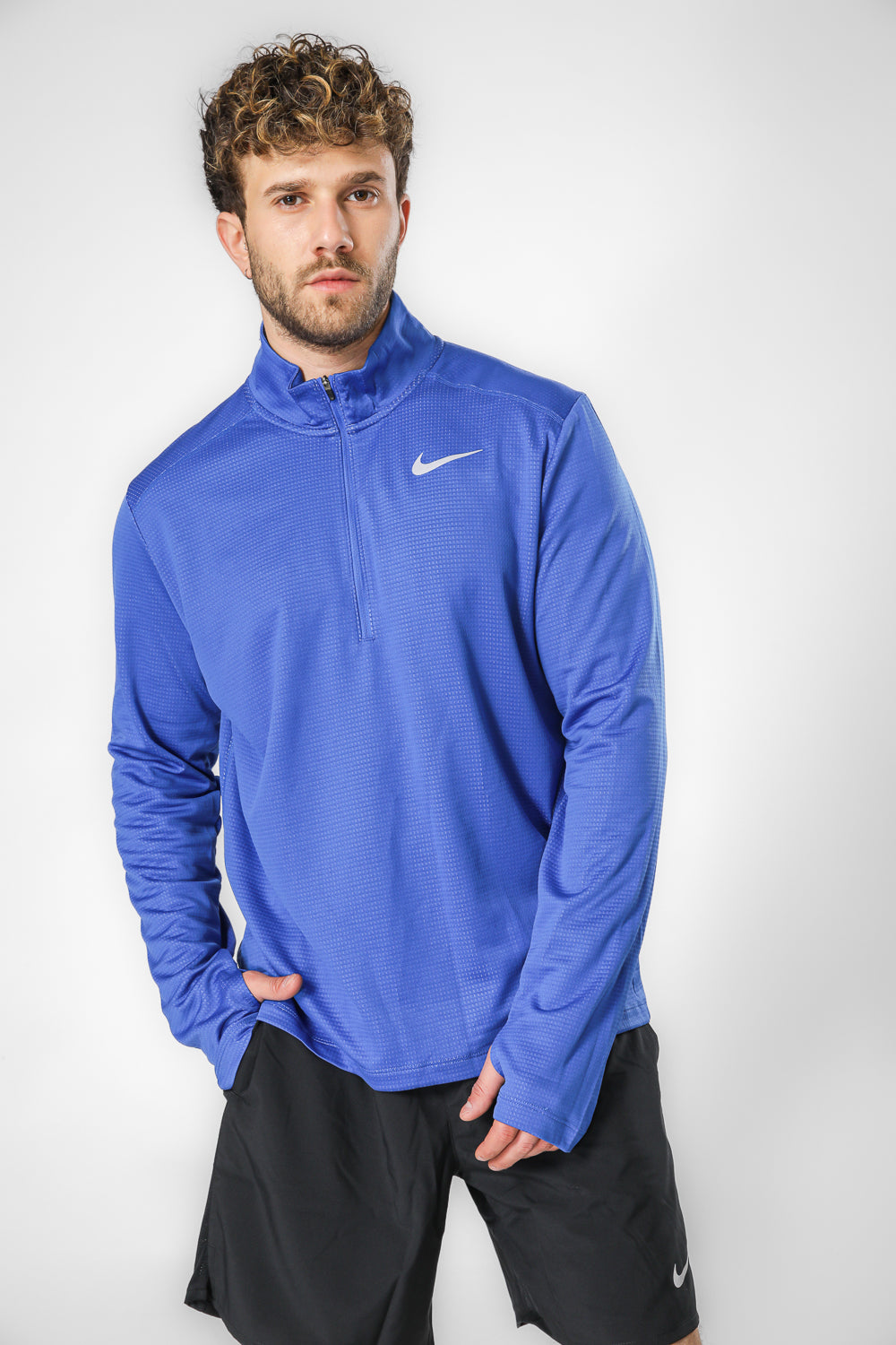 חולצת ריצה לגברים בצבע כחול