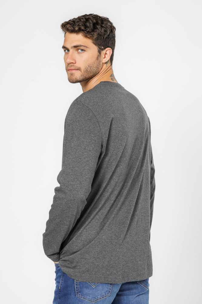 חולצה ארוכה לגברים CARBON HEATH בצבע אפור כהה