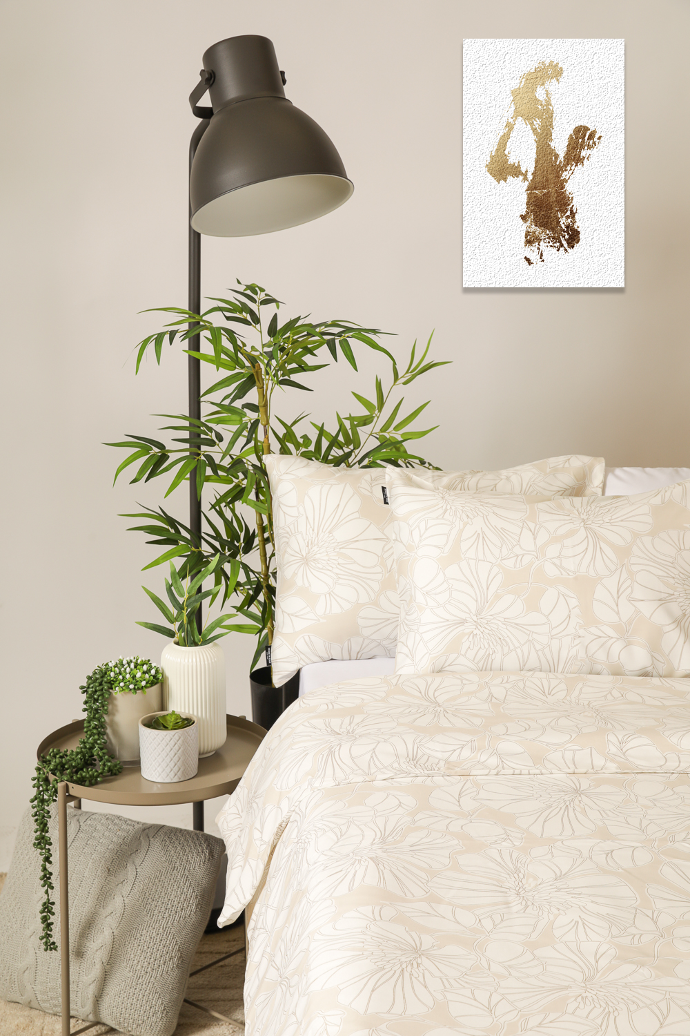 סט מצעים מיטה וחצי 120/200 ס"מ דגם SEPIA PEONY