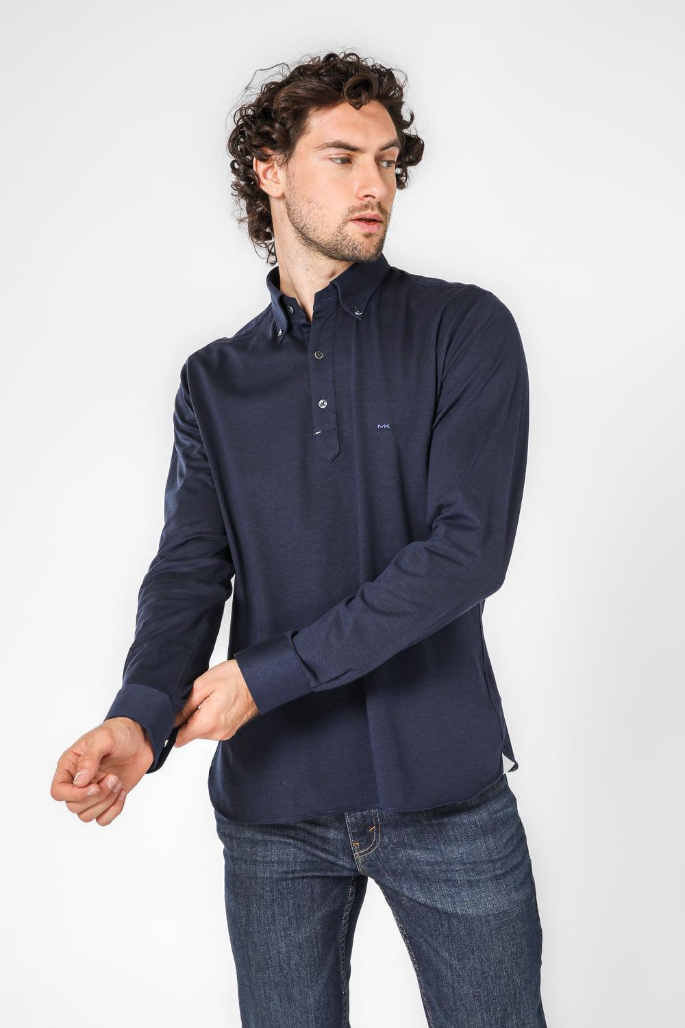 חולצת פולו CAMICIA SLIM בצבע נייבי - MASHBIR//365