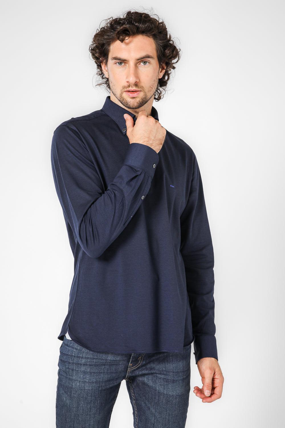 חולצת פולו CAMICIA SLIM בצבע נייבי - MASHBIR//365