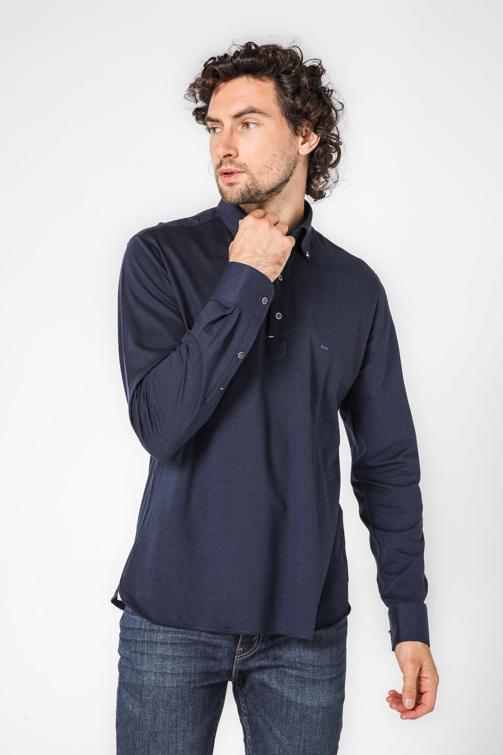 חולצת פולו CAMICIA SLIM בצבע נייבי - MASHBIR//365