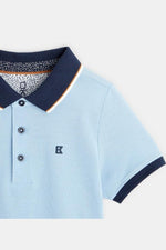 חולצת פולו פיקה תכלת לבנים - MASHBIR//365