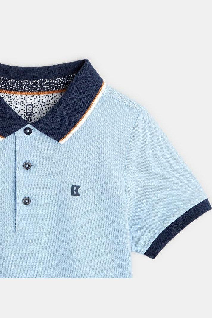 חולצת פולו פיקה תכלת לבנים - MASHBIR//365