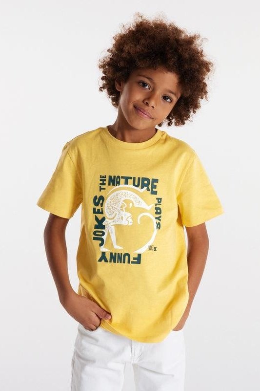 טישירט קצרה לילדים בצבע צהוב - MASHBIR//365