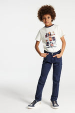 טישירט קצרה לילדים בצבע OFF WHITE - MASHBIR//365