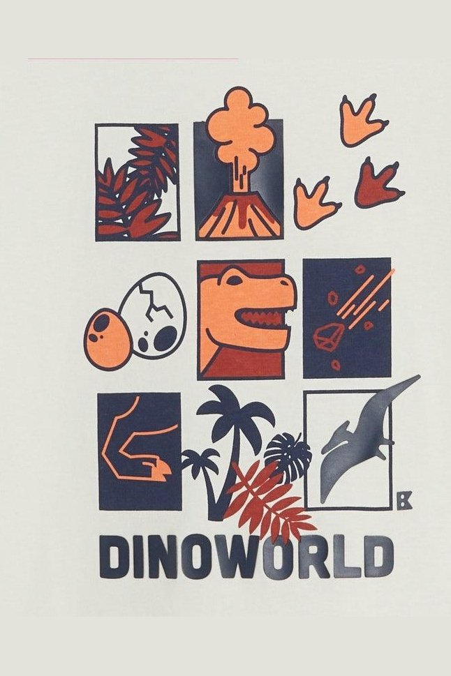 טישירט קצרה לילדים בצבע OFF WHITE - MASHBIR//365