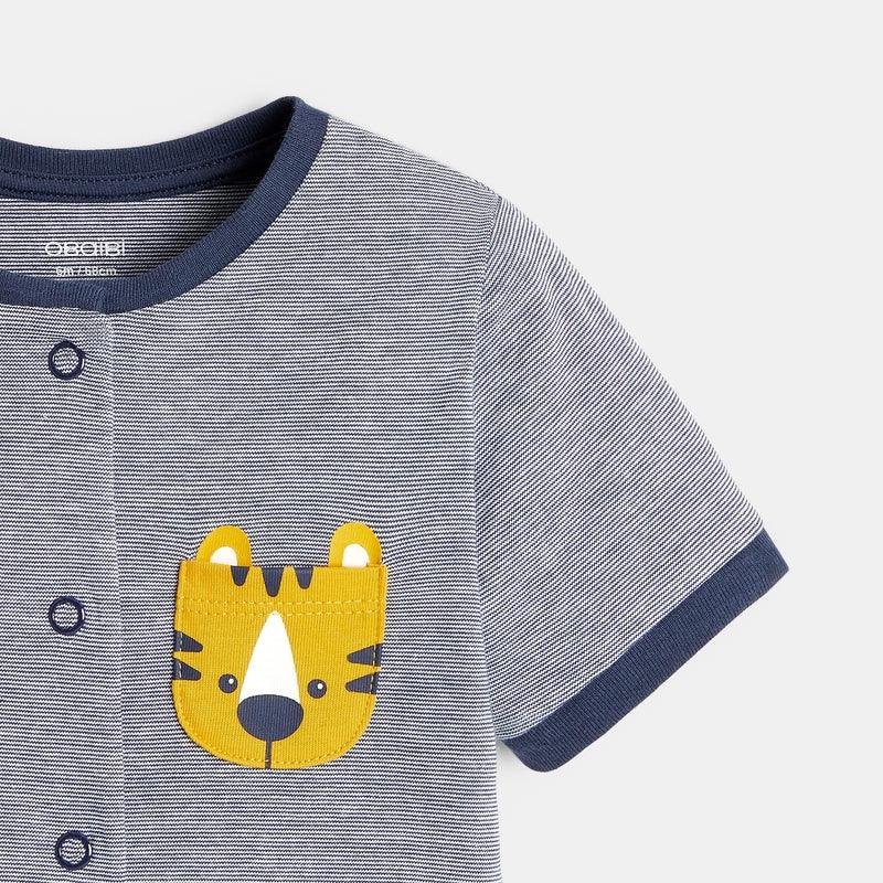 אוברול פיג'מה בצבע נייבי לתינוקות - MASHBIR//365