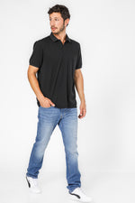 חולצת פולו בצבע שחור לגברים