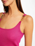 גופייה עם רצועות אבזם בצבע ורוד - MASHBIR//365