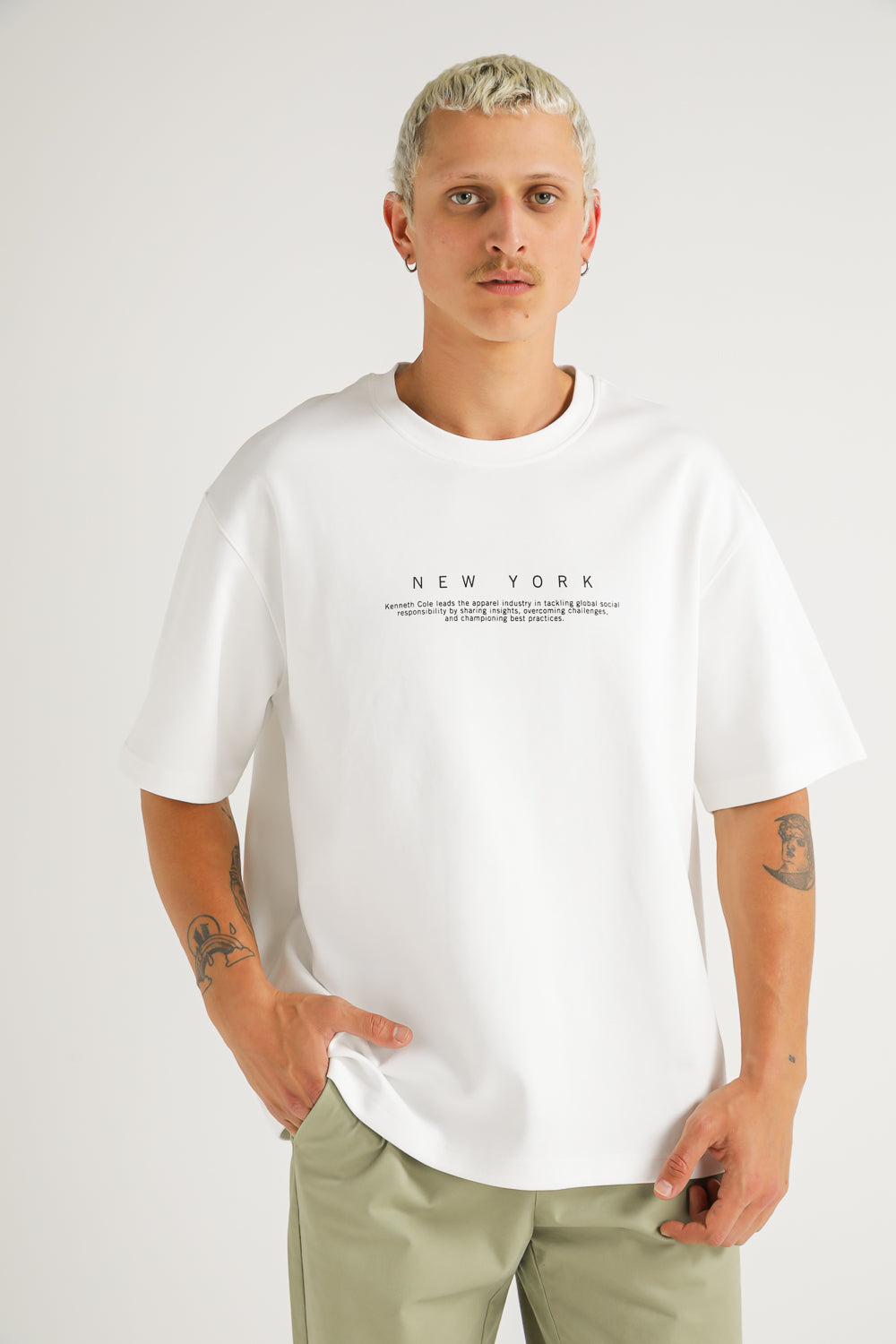 טישירט בגזרת אוברסייז הדפס פרח | קנת קול