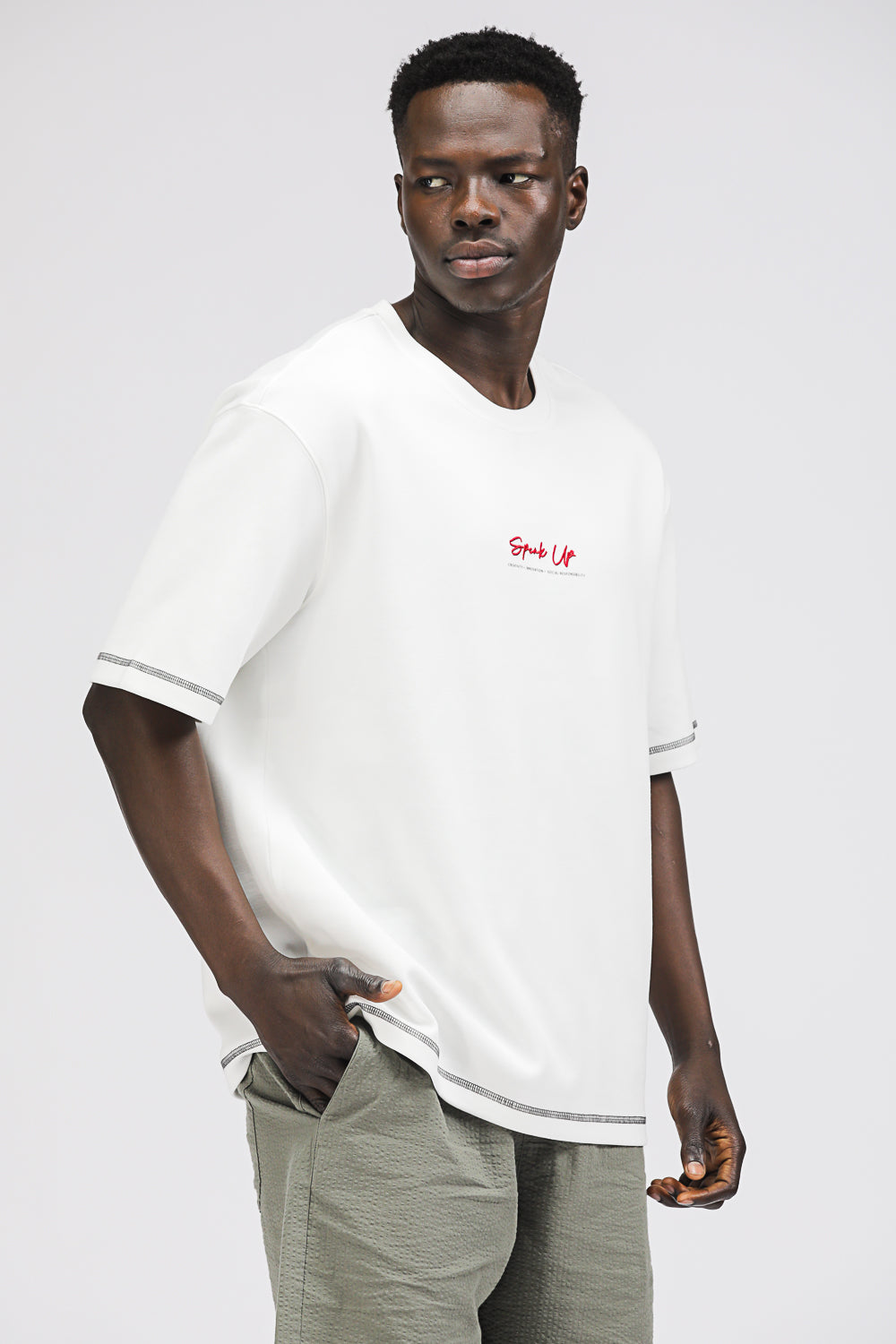 טישירט בגזרת אוברסייז עם הדפס | קנת קול