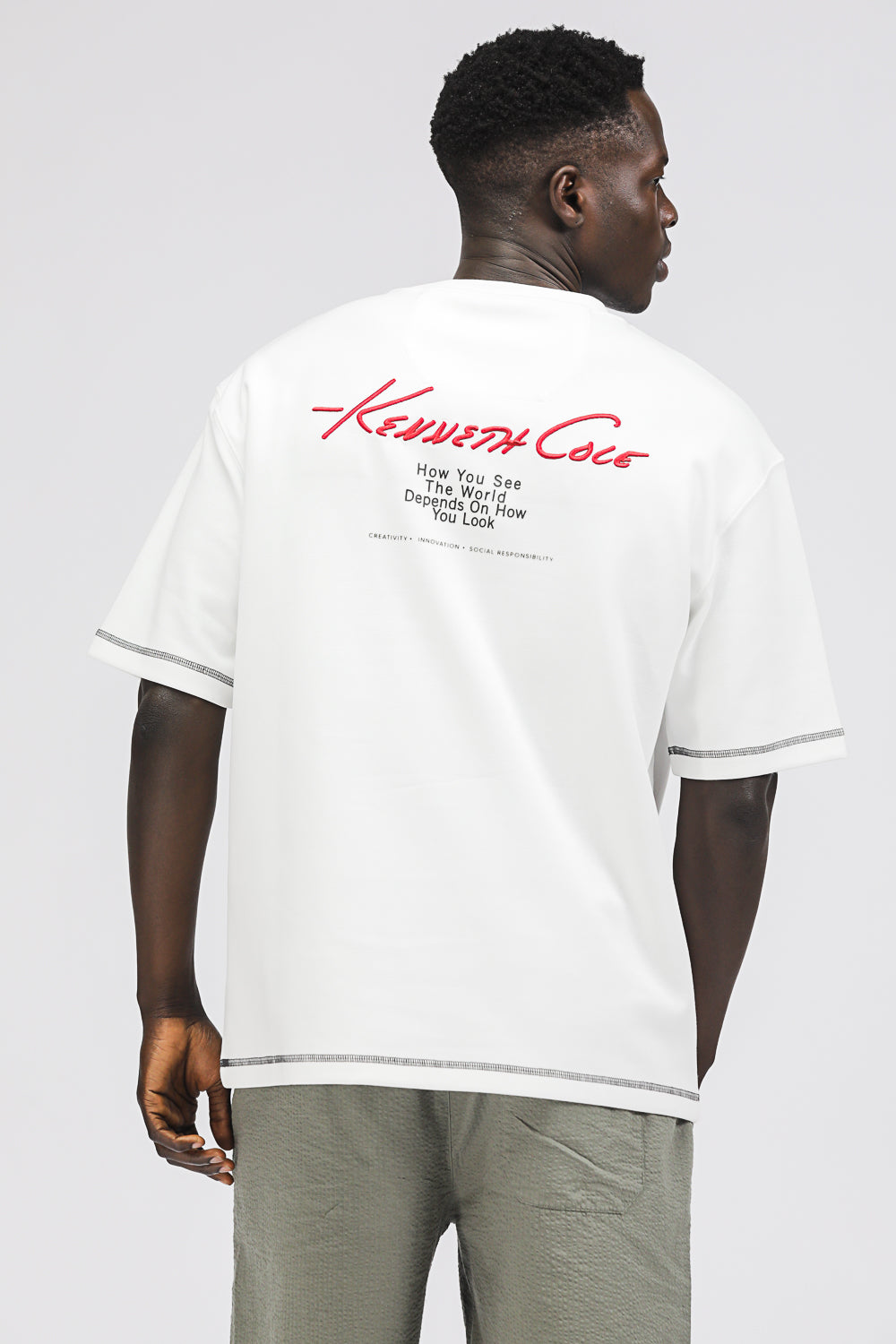 טישירט בגזרת אוברסייז עם הדפס | קנת קול