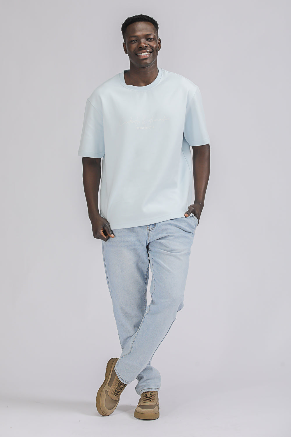 טישירט בגזרת אוברסייז עם הדפס | קנת קול