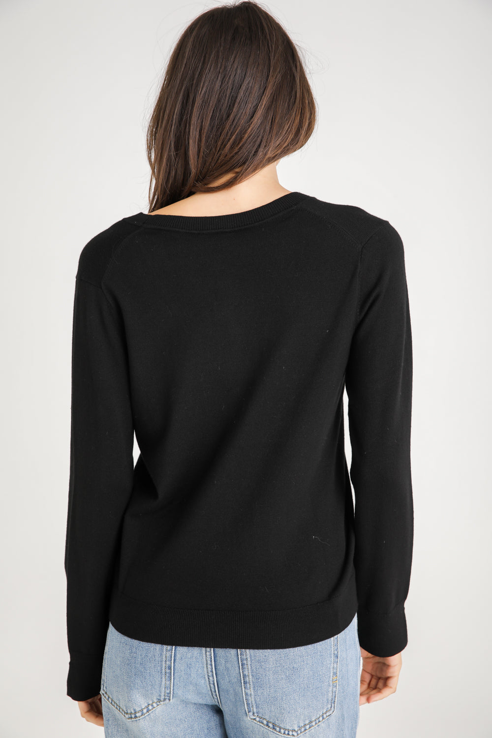 קרדיגן סרוג עם צווארון וי | קנת קול