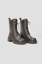 מגפי עור גבוהים עם שרוכים לנשים | קנת קול