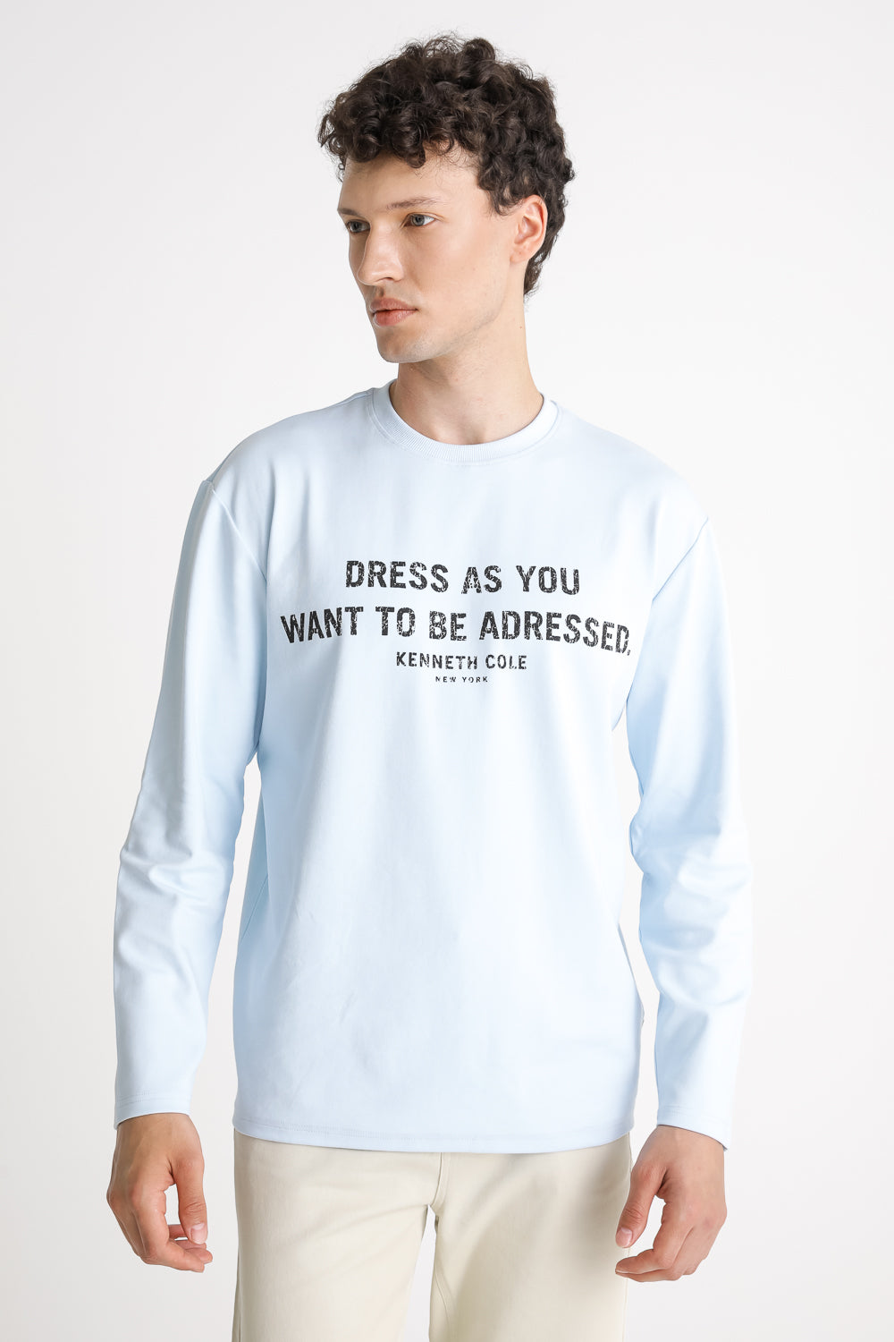 טישירט ארוכה עם הדפס לגברים | קנת קול