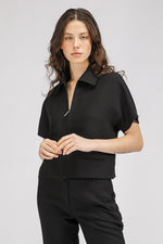 ג'קט בגזרה מחויטת עם שרוולים קצרים | קנת קול