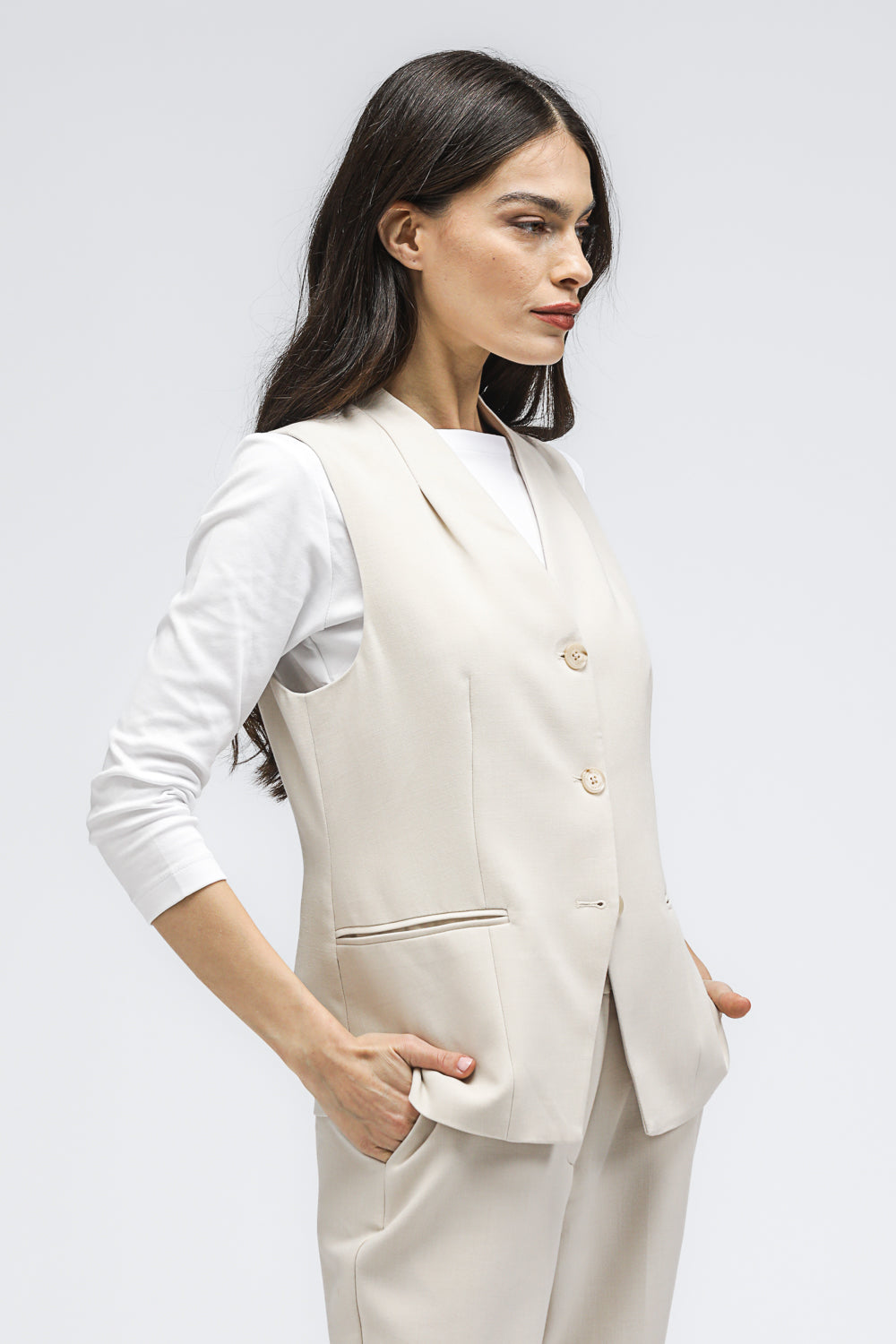 ווסט מחויט לנשים בצבע אבן | קנת קול 