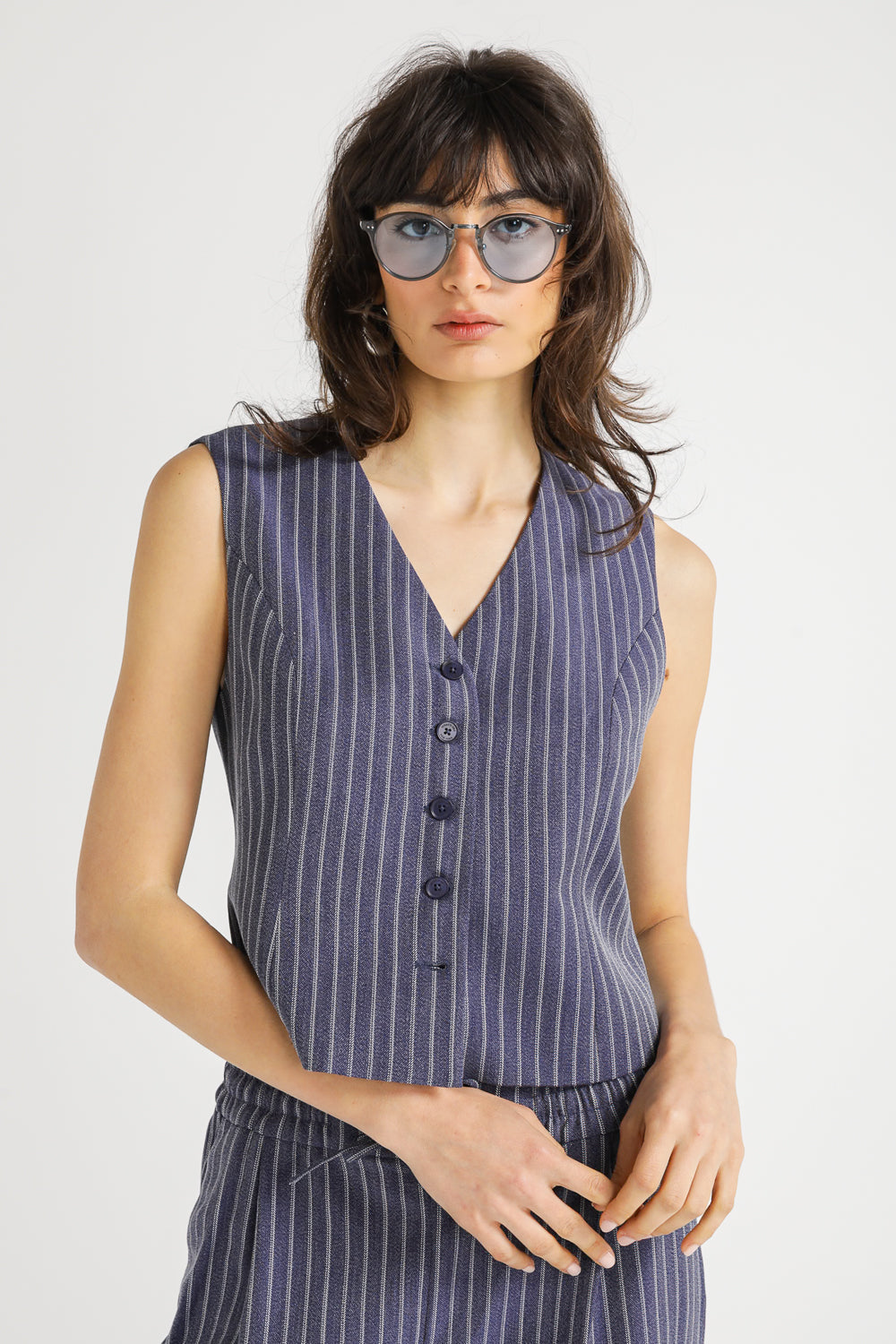 ווסט לנשים עם הדפס פסים | קנת קול