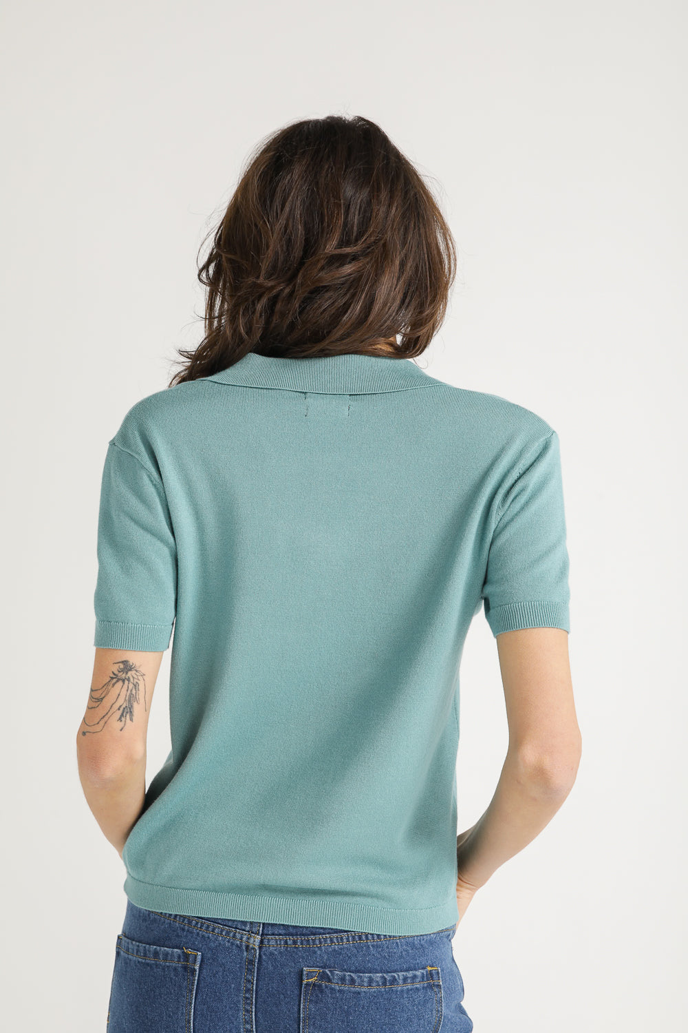 חולצת פולו קצרה סרוגה | קנת קול