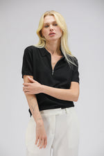 חולצת פולו קצרה סרוגה | קנת קול