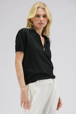 חולצת פולו קצרה סרוגה | קנת קול