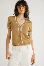 קרדיגן סרוג עם שרוולים קצרים | קנת קול